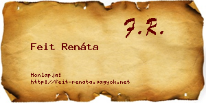 Feit Renáta névjegykártya