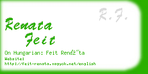 renata feit business card